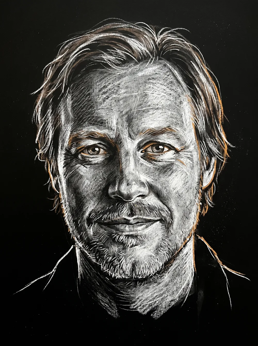 Cal Mercer — chalk portrait
