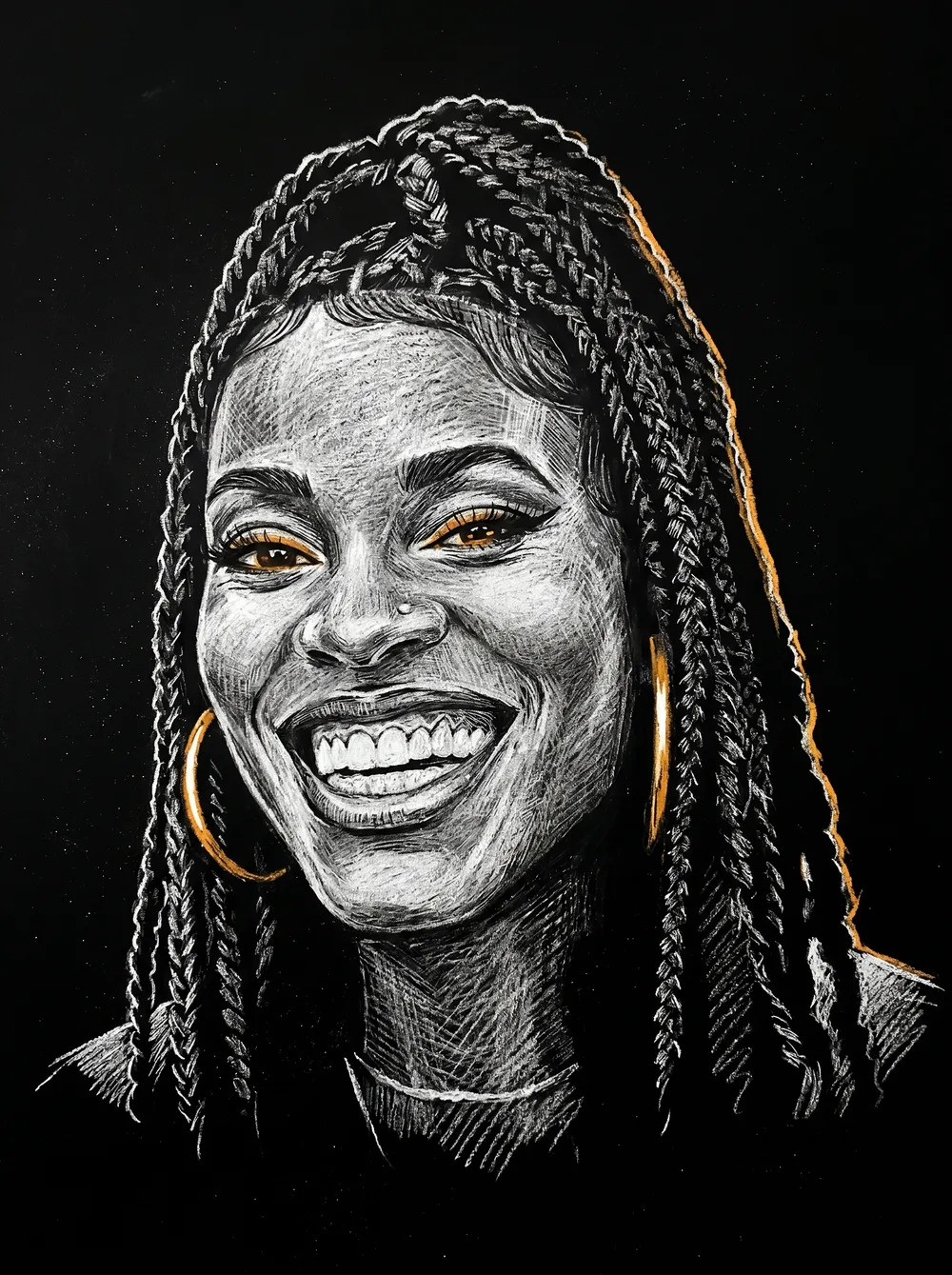 Nia Clarke — chalk portrait