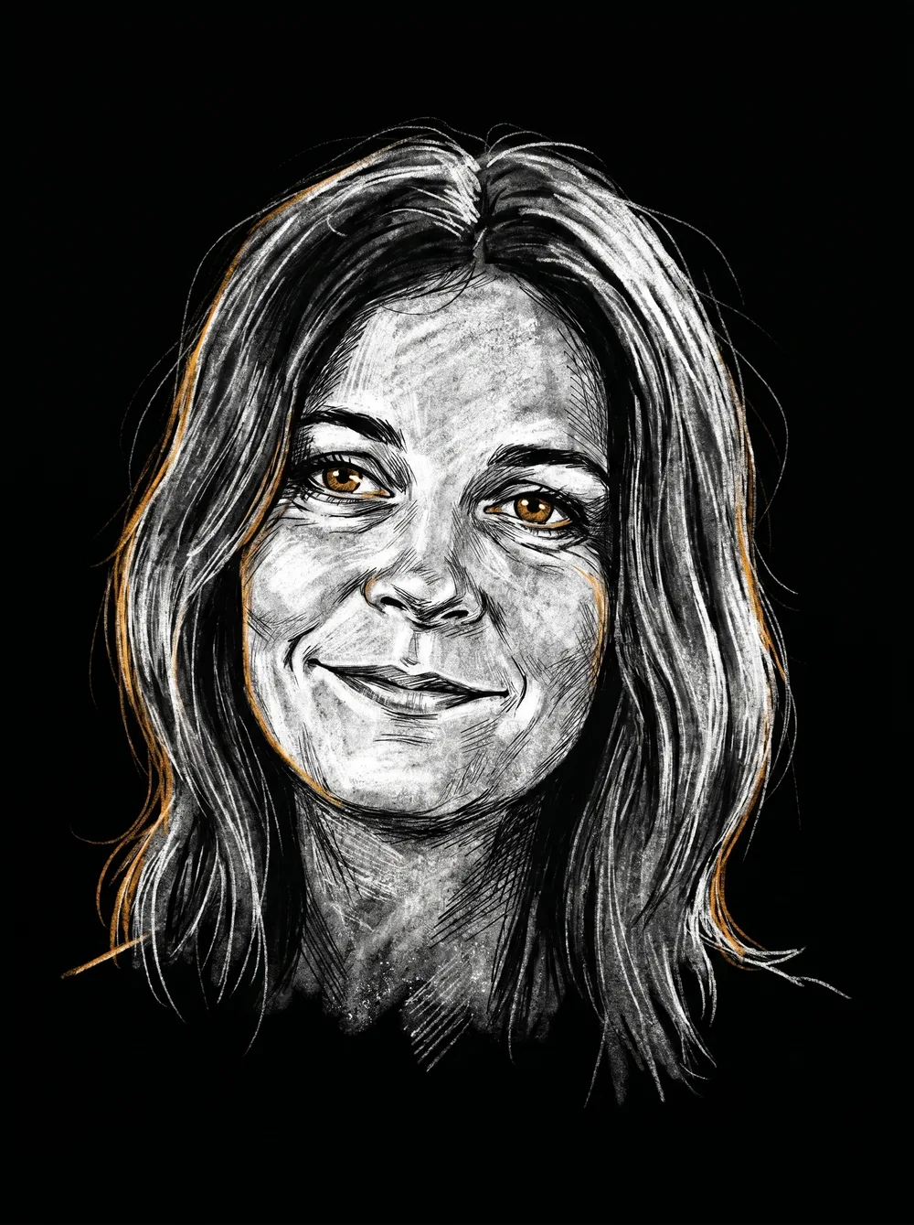 Sienna Vale — chalk portrait
