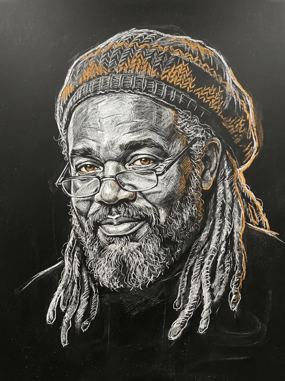 Trevor "DubPlate" Williams — chalk portrait