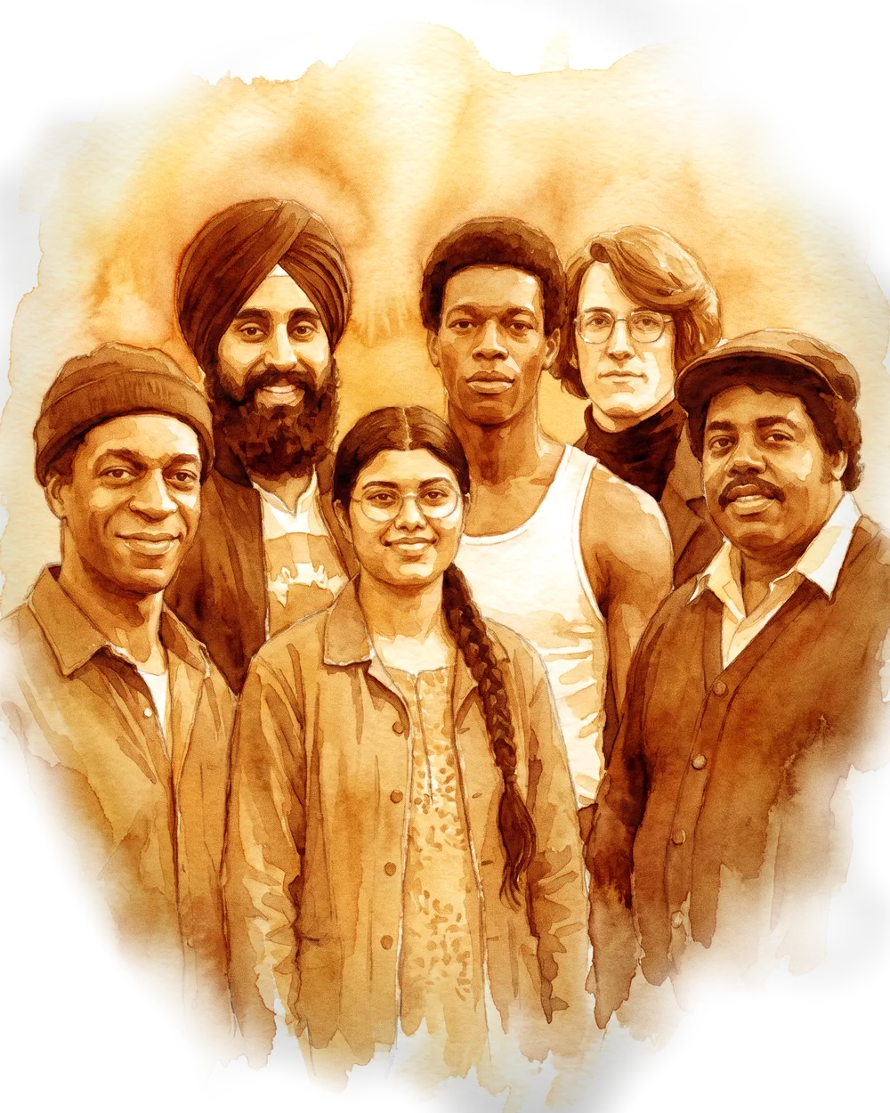 Southall Green — watercolour band portrait